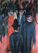 Ernst Ludwig Kirchner berlin street scene oil on canvas